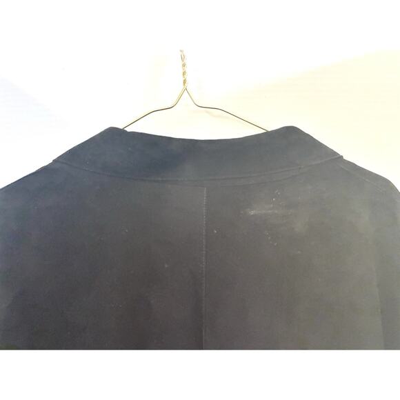 LA MATTA JET BLACK LEATHER LIGHTWEIGHT JACKET Blazer NO SIZE ~XL Vintage - Picture 9 of 11